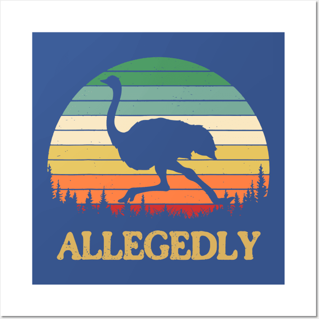 Allegedly Funny Ostrich 1 Wall Art by congtuanshop